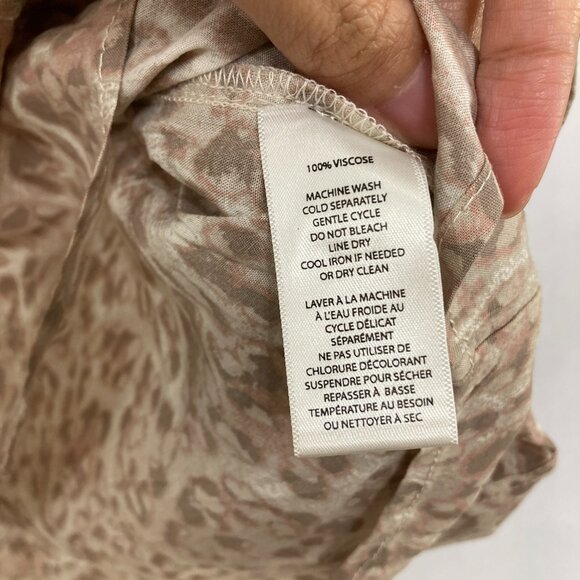 New Beachlunchlounge size XL Brown Leopard Print Ultra Soft Relaxed Button Down - Picture 8 of 10
